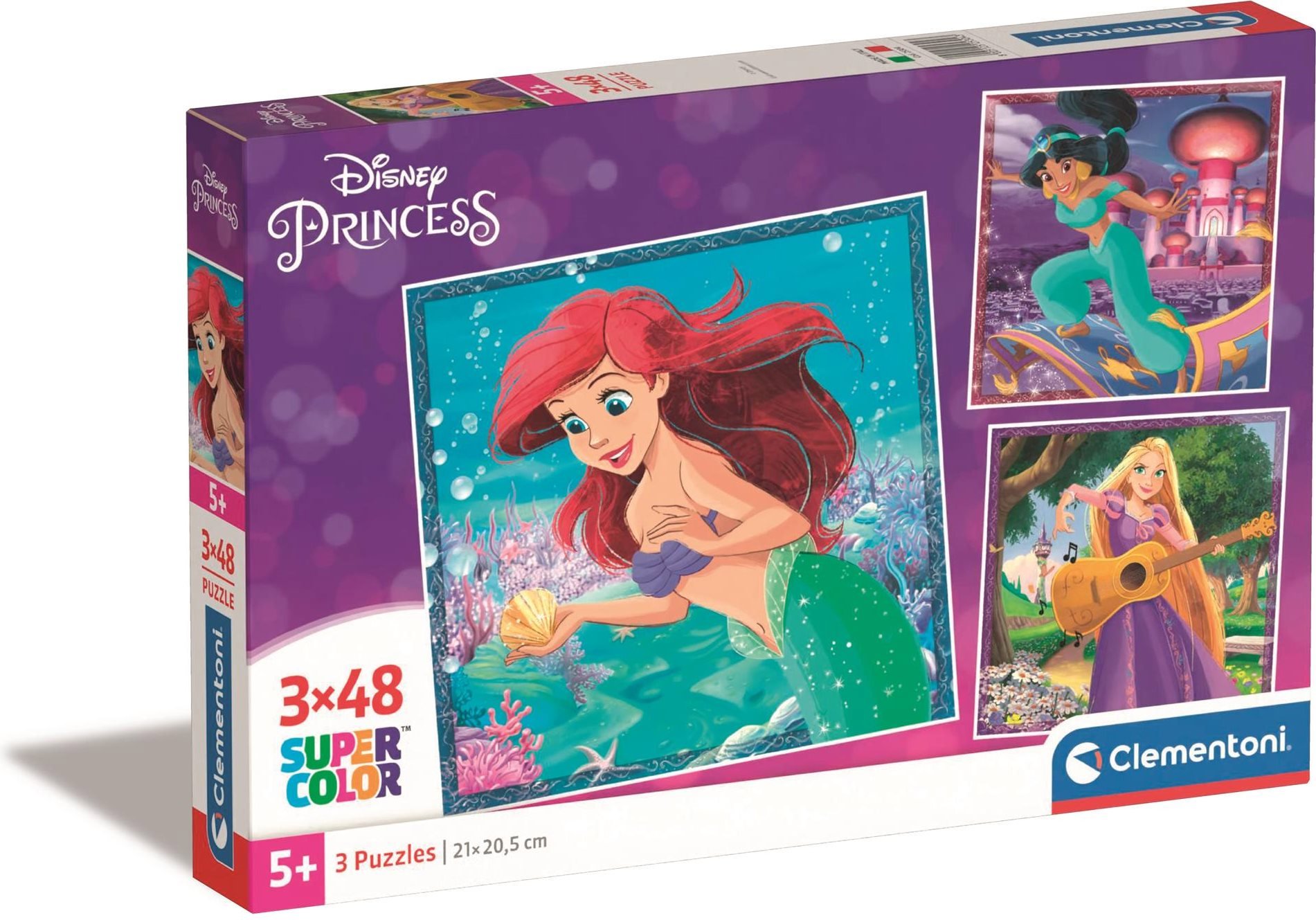 Clementoni Puzzle Disney princezny 3 × 48 dílků
