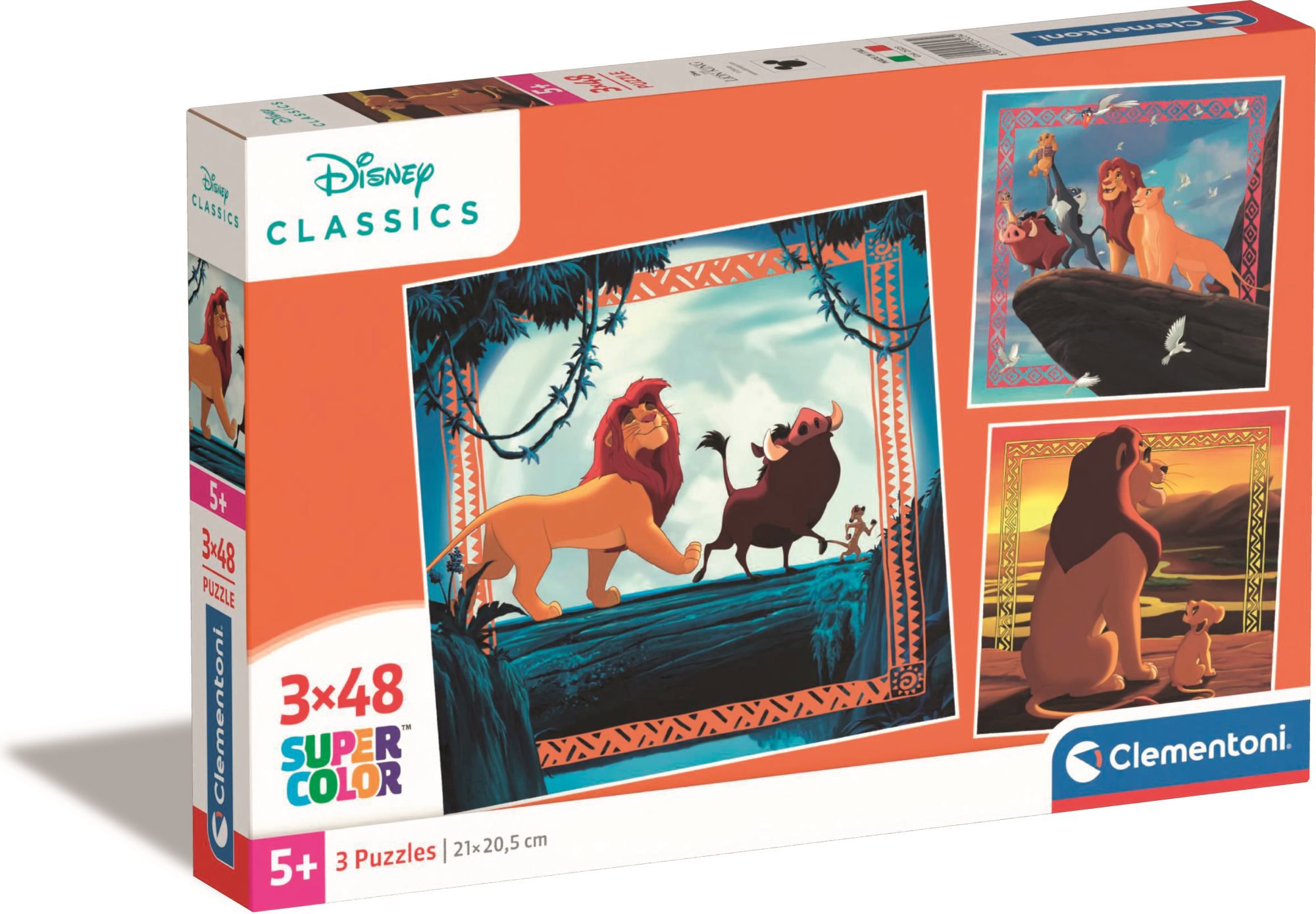 Clementoni Puzzle Lví král 3 × 48 dílků
