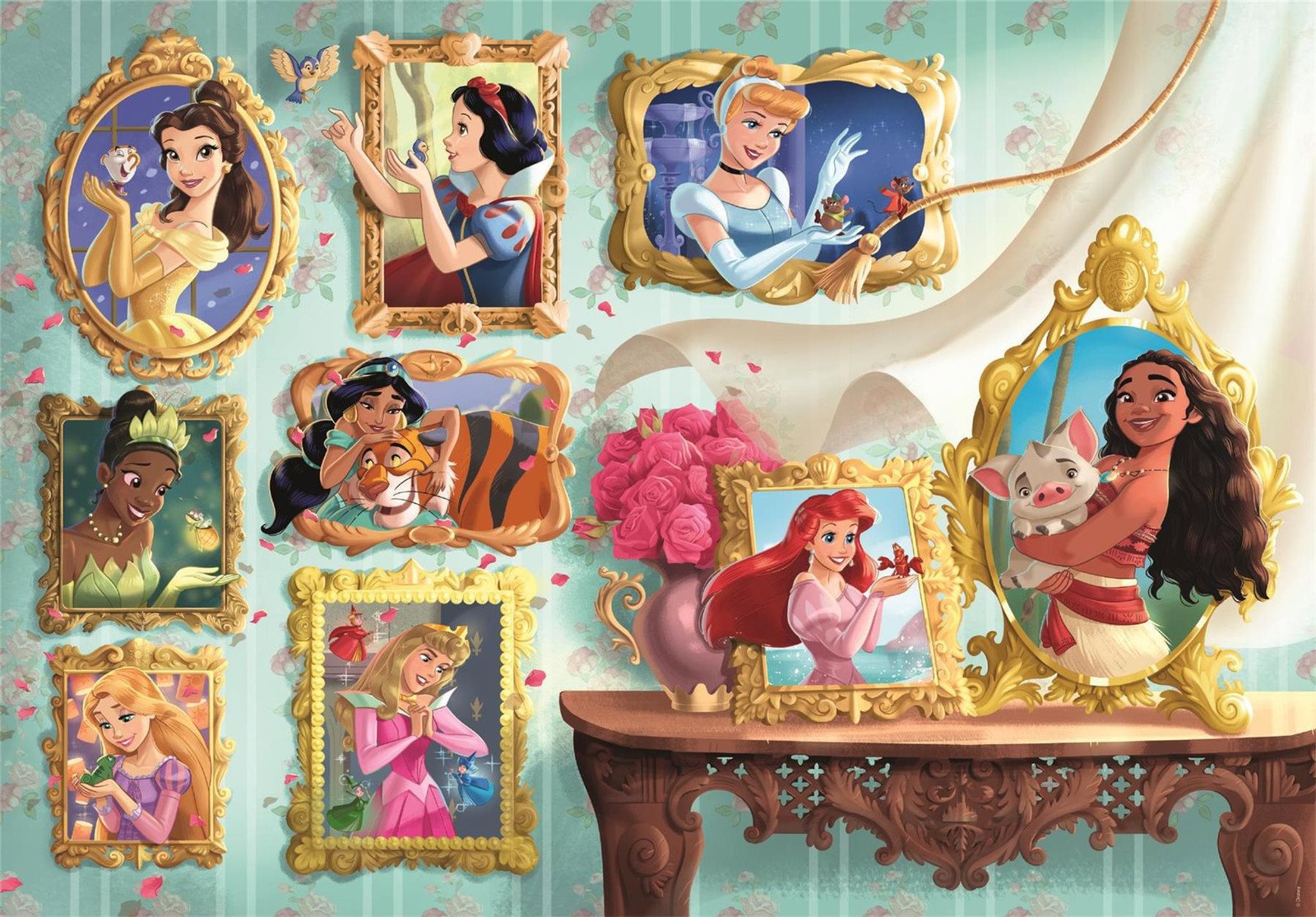 CLEMENTONI Puzzle Disney princezné: Obrazová galéria 1000 dielikov