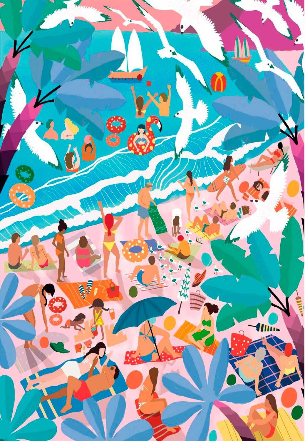 CLEMENTONI Puzzle Nedeľa na pláži 1000 dielikov