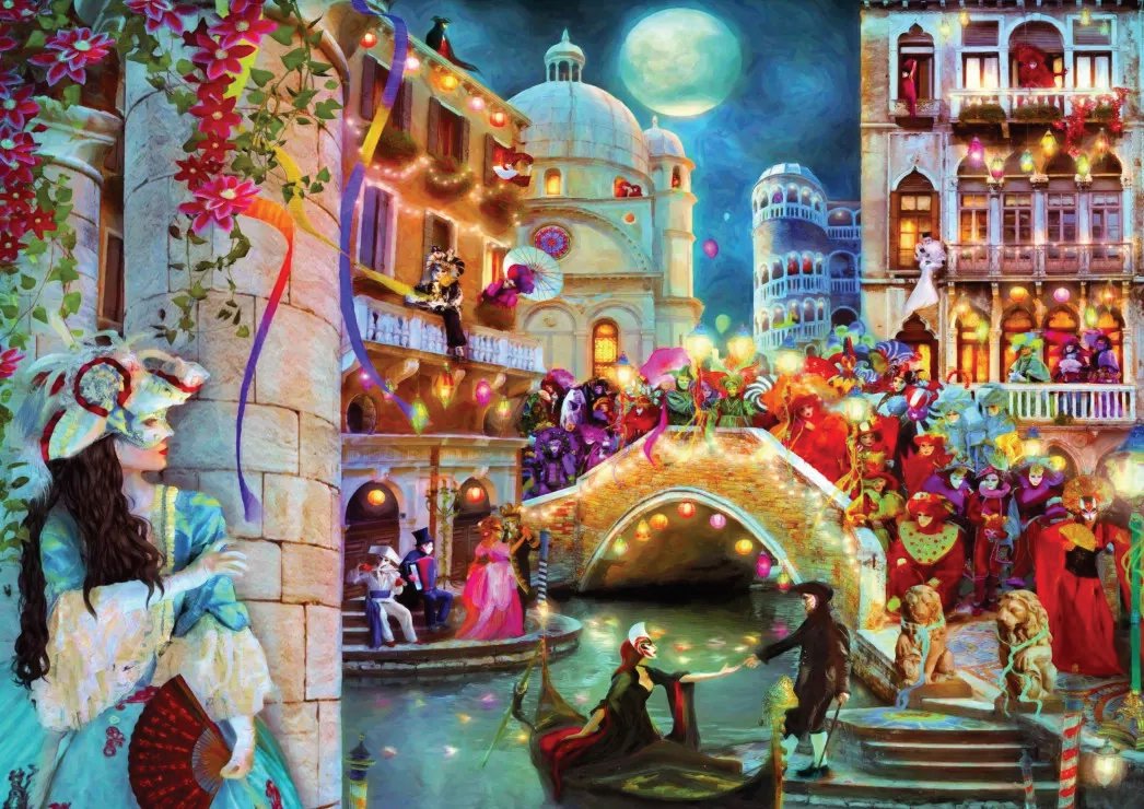 CLEMENTONI Puzzle Karnevalový mesiac 1000 dielikov