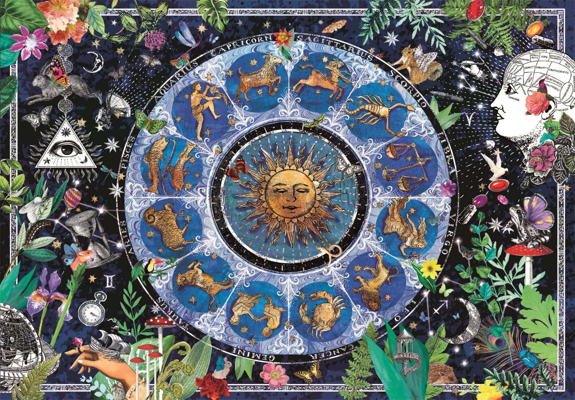 CLEMENTONI Puzzle Astrologická mapa 1000 dielikov