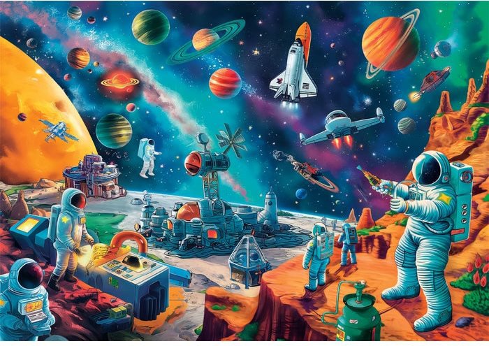 CLEMENTONI Puzzle Vesmírna partia 104 dielikov