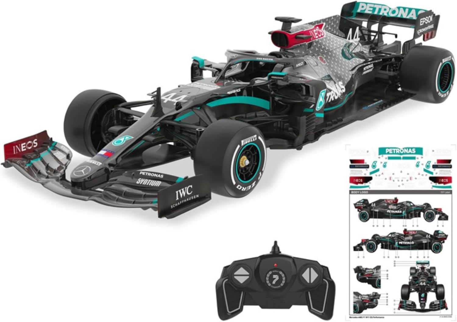 CMJ Mercedes AMG F1 W11 EQ 1 : 18, licencia F1 Hamilton & Russell