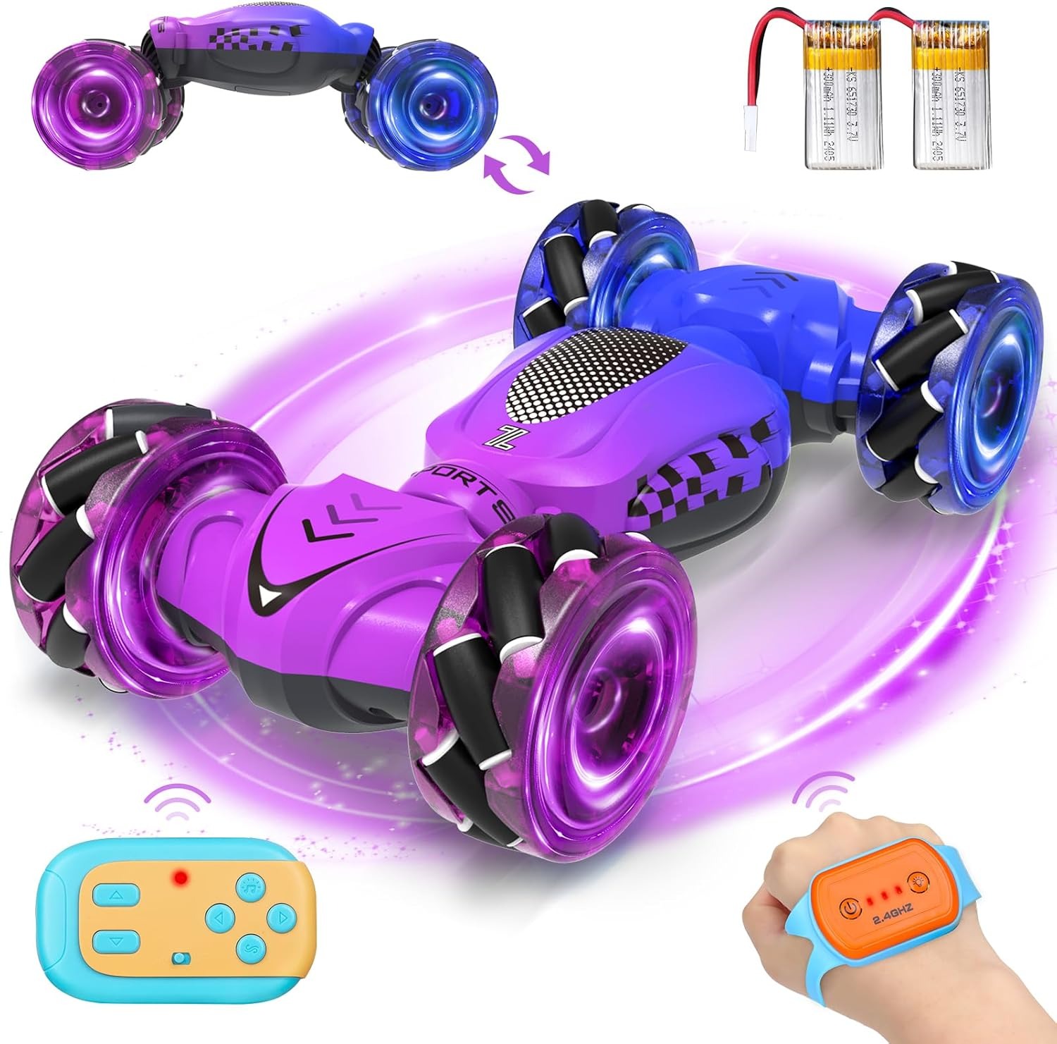Fosgoit RC stunt auto 4WD 360° otočné, so svetlami
