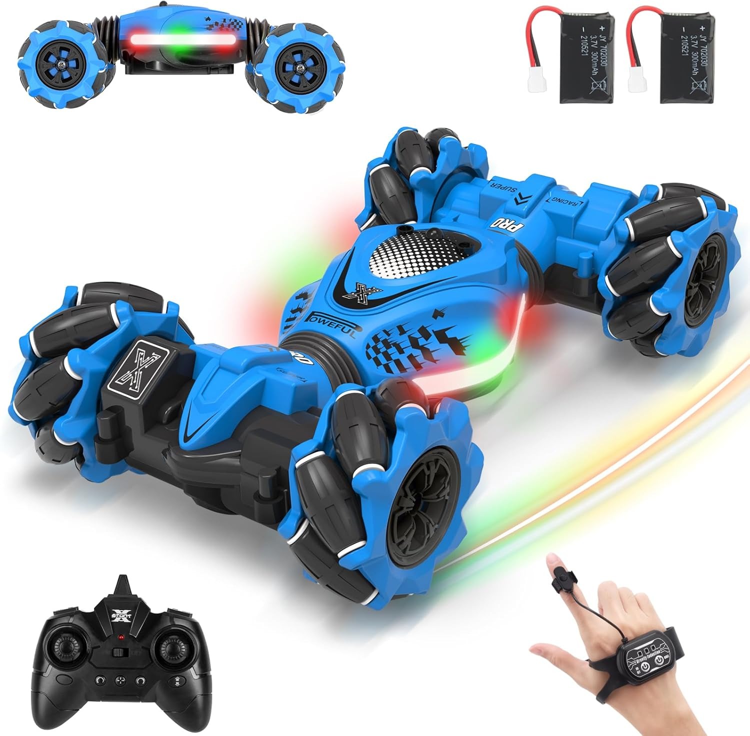 Fosgoit RC Twist car 4WD 360° s LED a hudbou