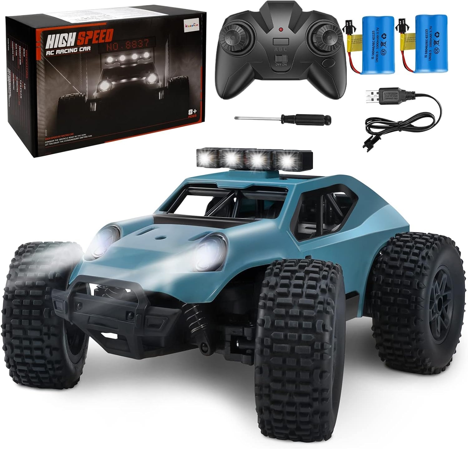 Kizeefun RC auto terénne 1 : 20, 20 km/h, LED svetlo