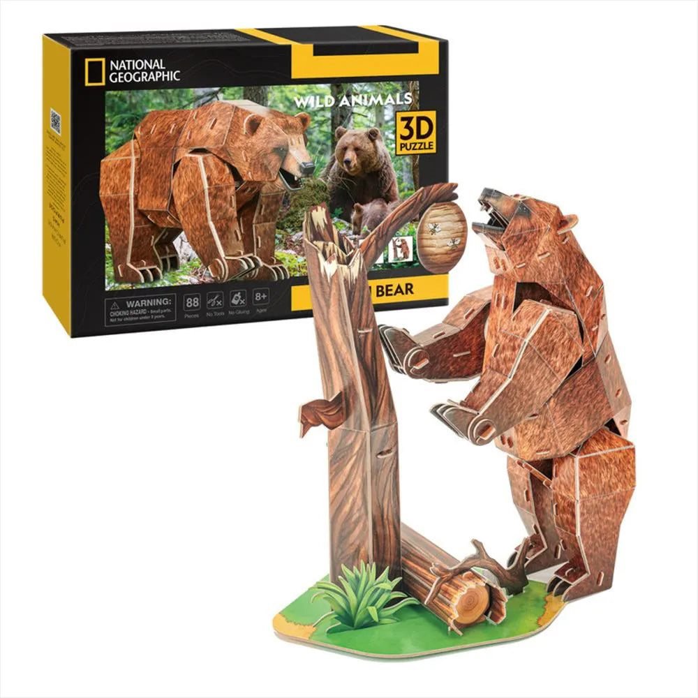 CubicFun National Geographic: Medvěd hnědý 88 dílků