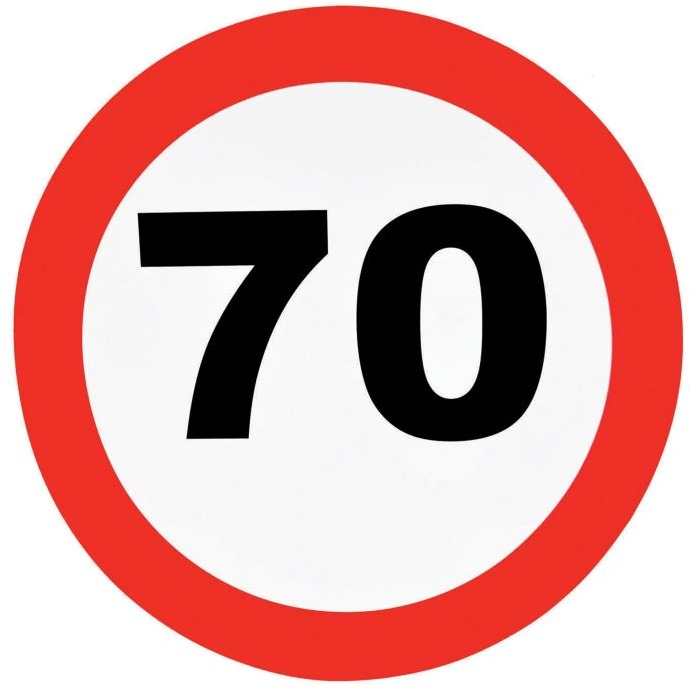 Dekorácia dopravná značka 70