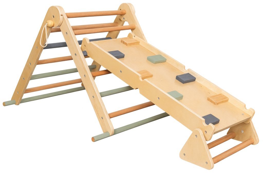 Derrson Piklerov trojuholník 3 v 1 – rebrík + lezecká stena + kladina W5339