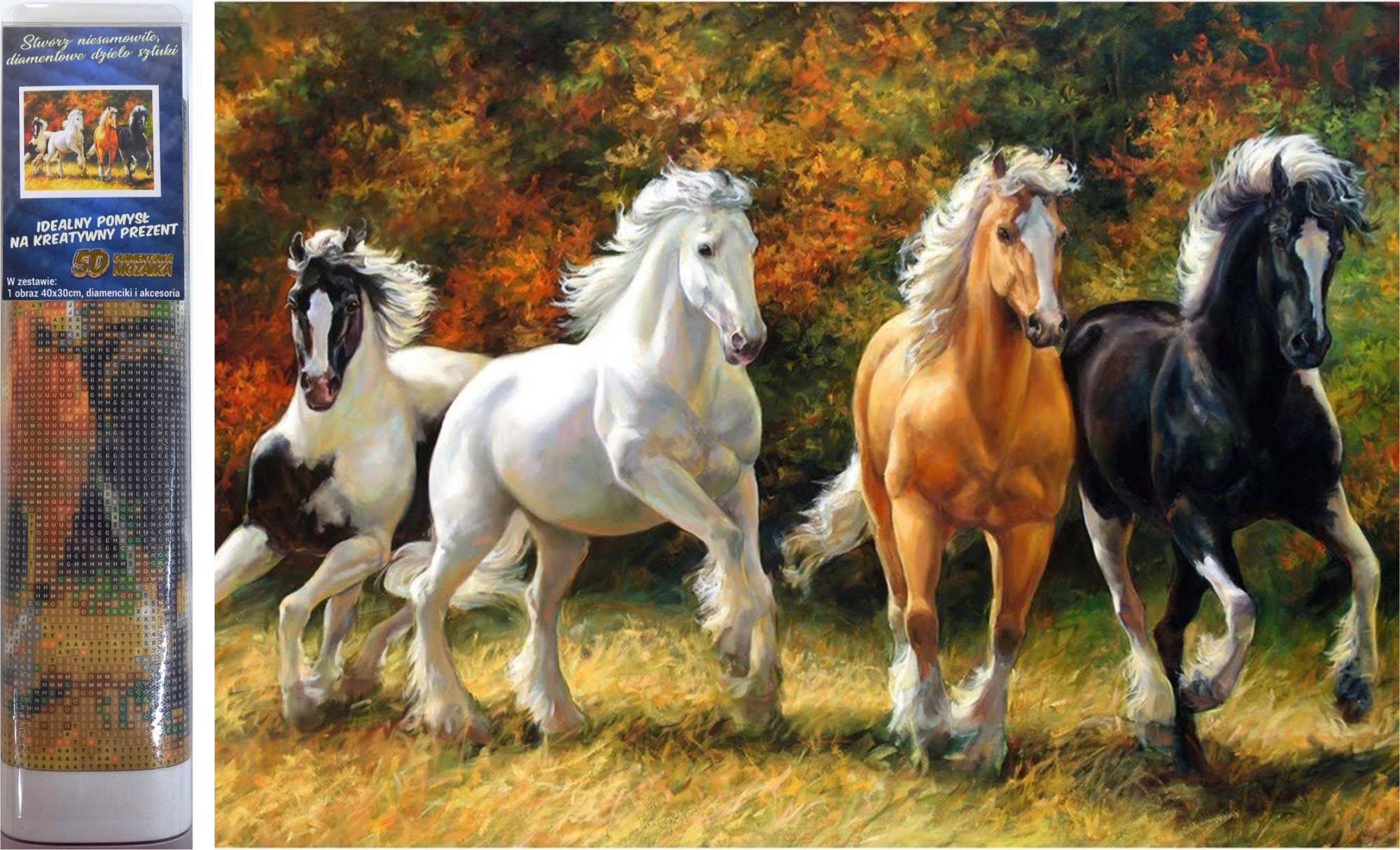 Norimpex Cválající koně 40 × 30 cm