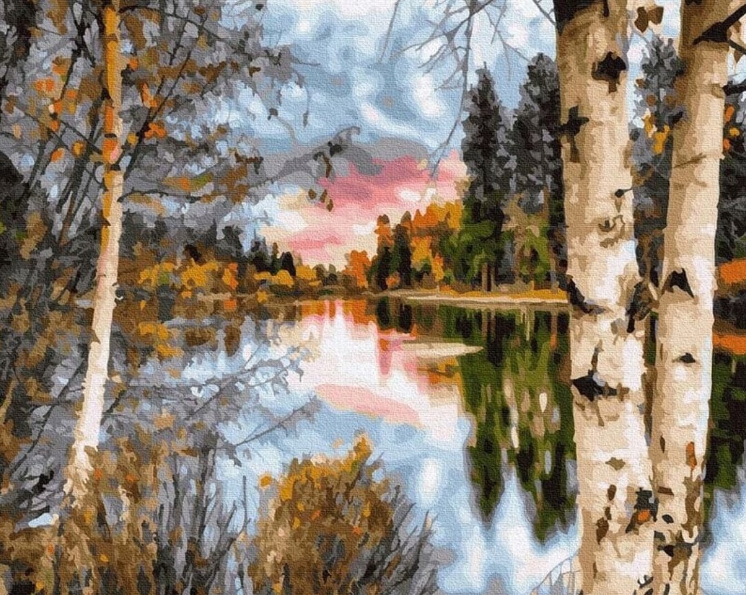 Norimpex Brezy na brehu jazera 30 × 40 cm