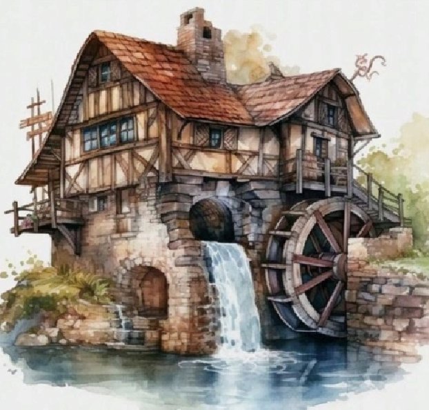 Norimpex Starý mlyn na rieke 30 × 40 cm
