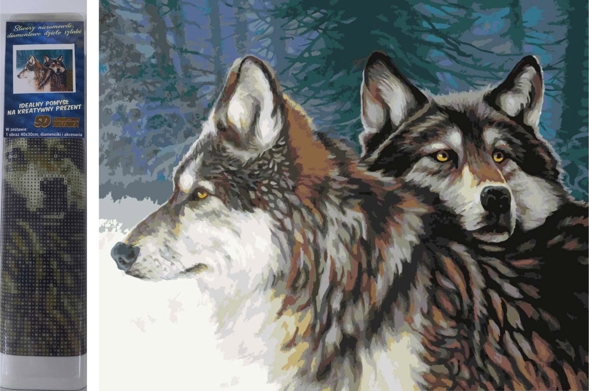 Norimpex Vlky v zime 30 × 40 cm