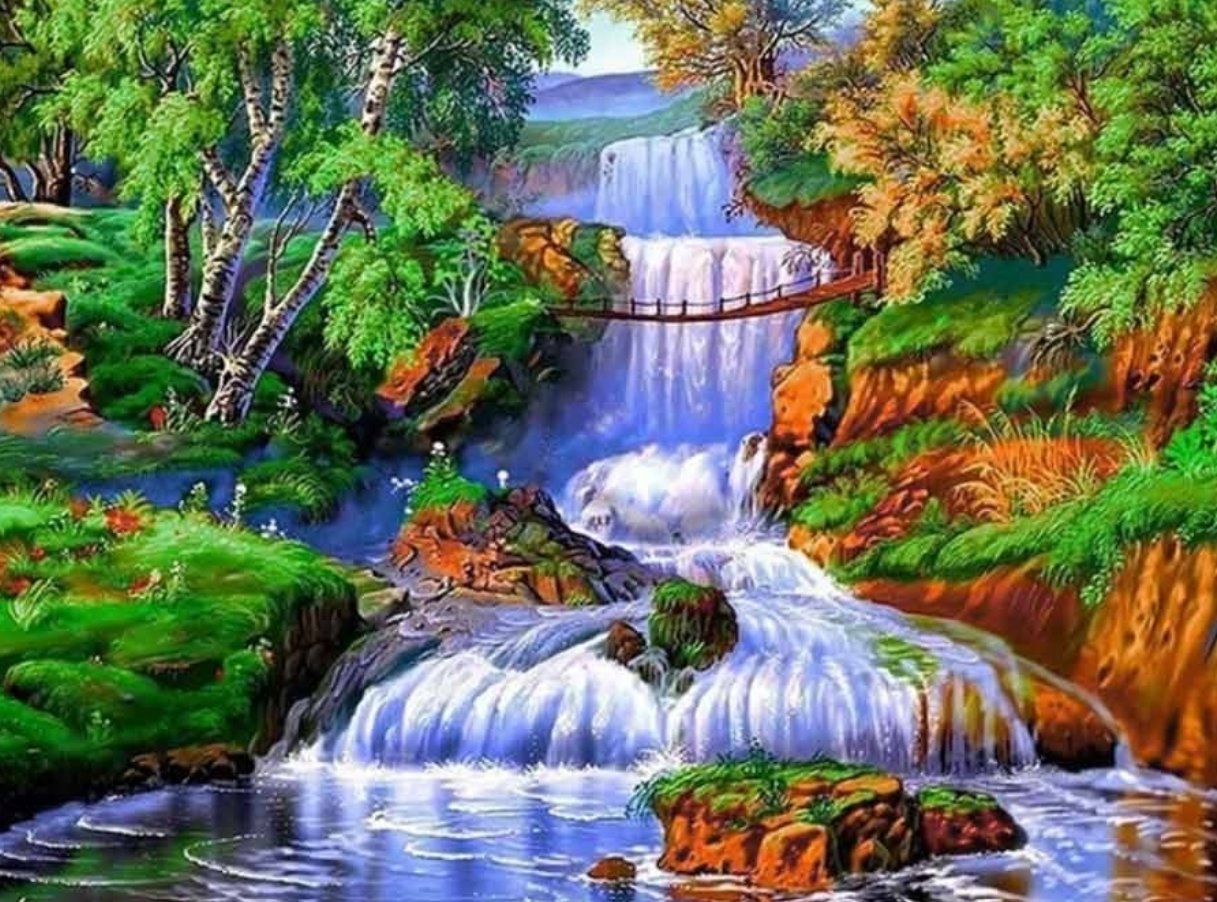 Norimpex Vodopád v lese 30 × 40 cm