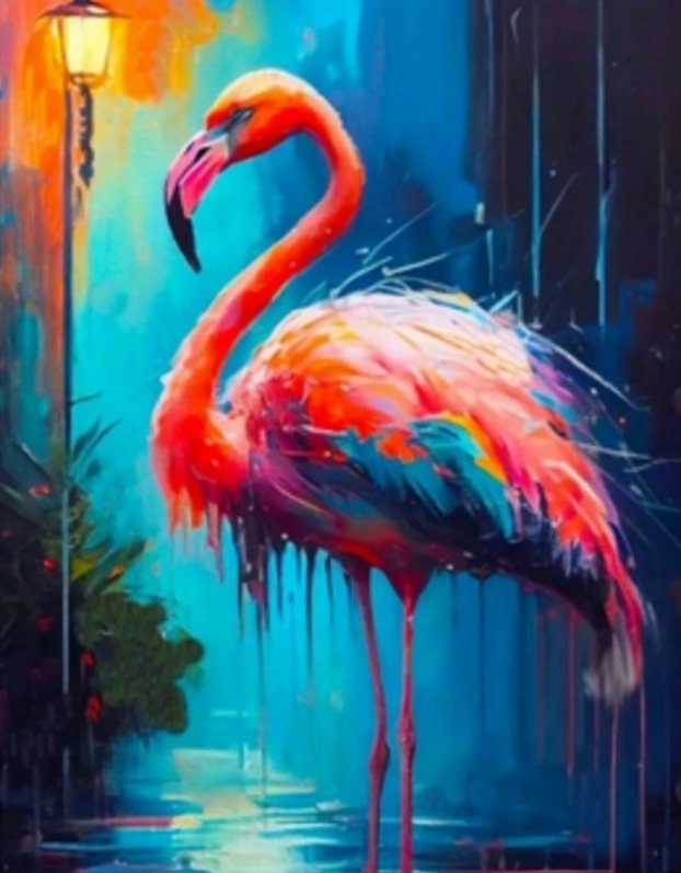 Norimpex Farebný plameniak 30 × 40 cm