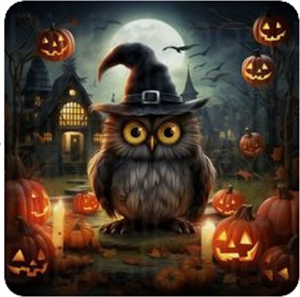 Norimpex Sova na Halloween 30 × 40 cm