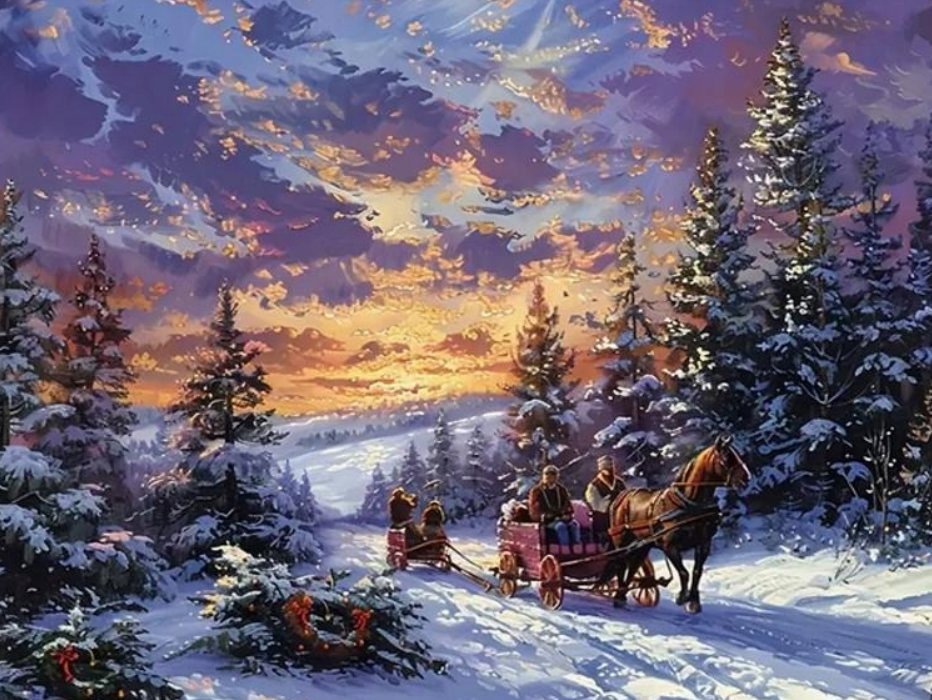 Norimpex Prejazd na saniach 30 × 40 cm