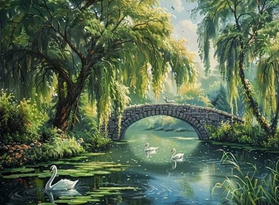 Norimpex Kamenný most nad riekou 30 × 40 cm