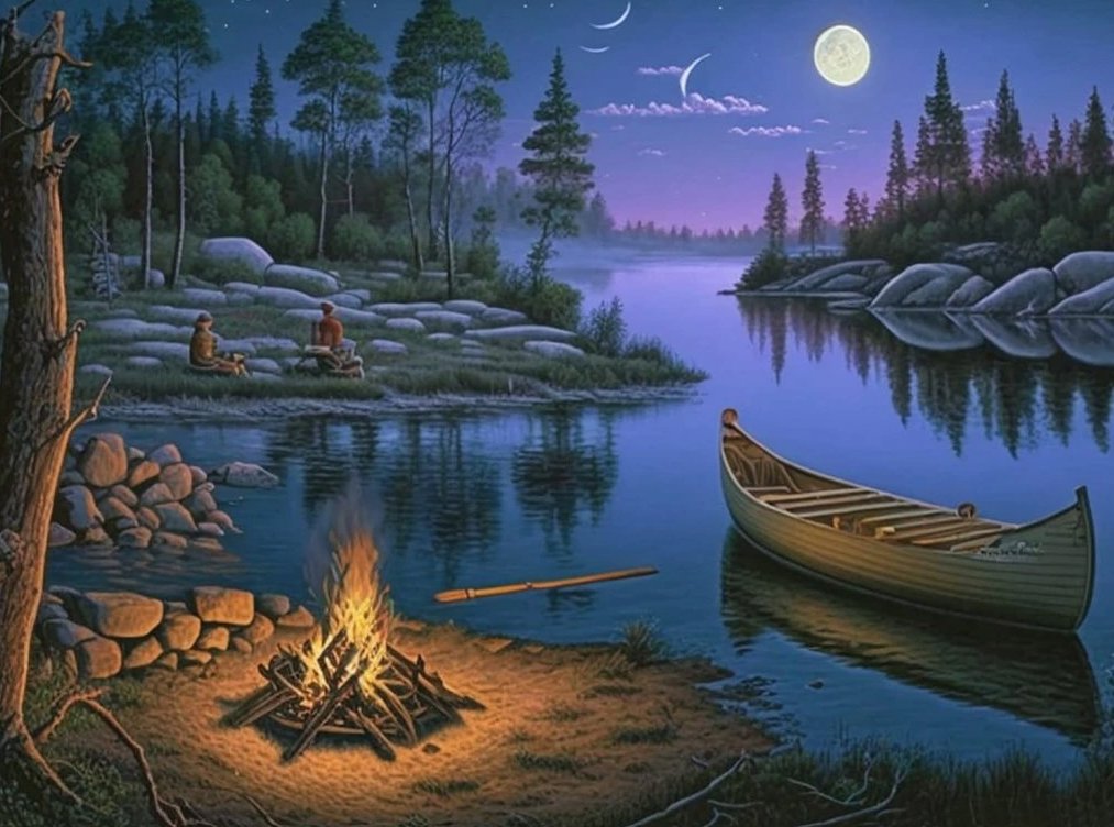 Norimpex Kempovanie pri jazere 30 × 40 cm