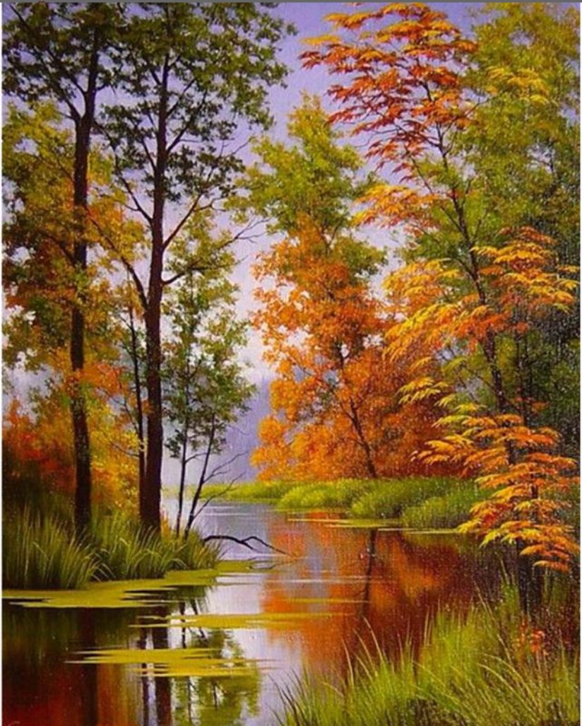 Norimpex Jeseň na rieke 30 × 40 cm