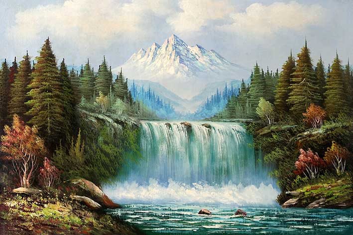 Norimpex Krajina s vodopádom a horou 30 × 40 cm