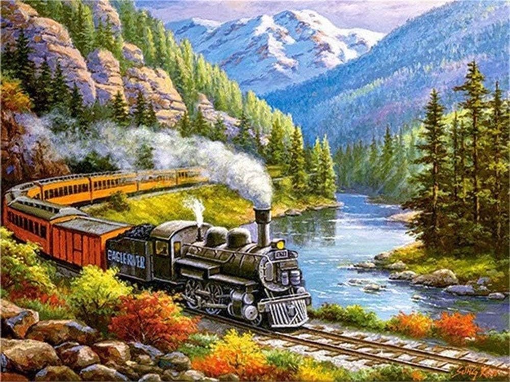 Norimpex Vlak v horskom údolí 30 × 40 cm