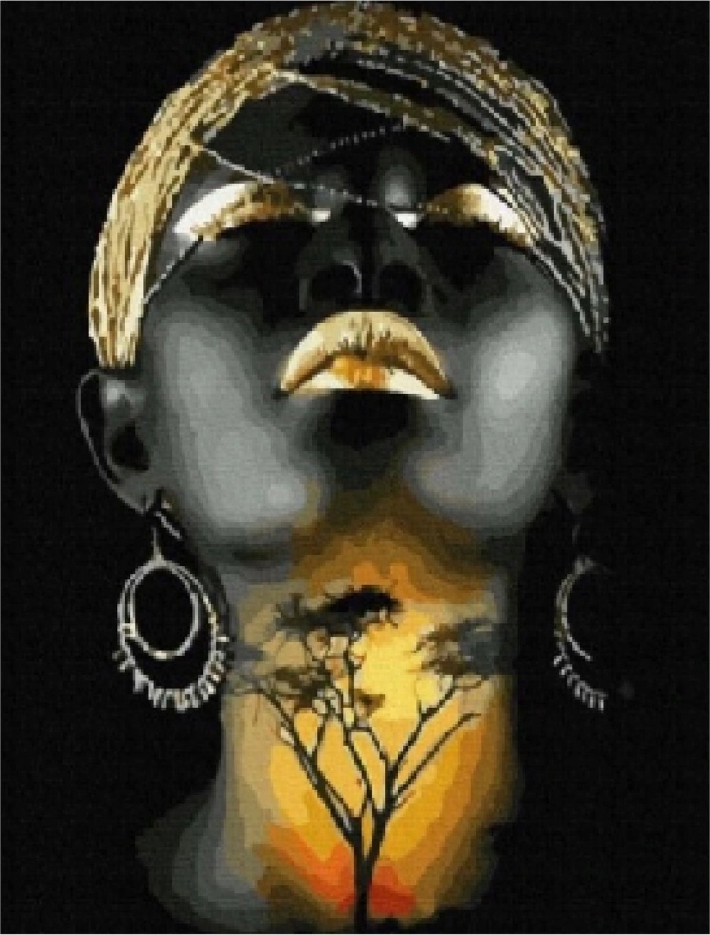 Norimpex Africká žena 30 × 40 cm