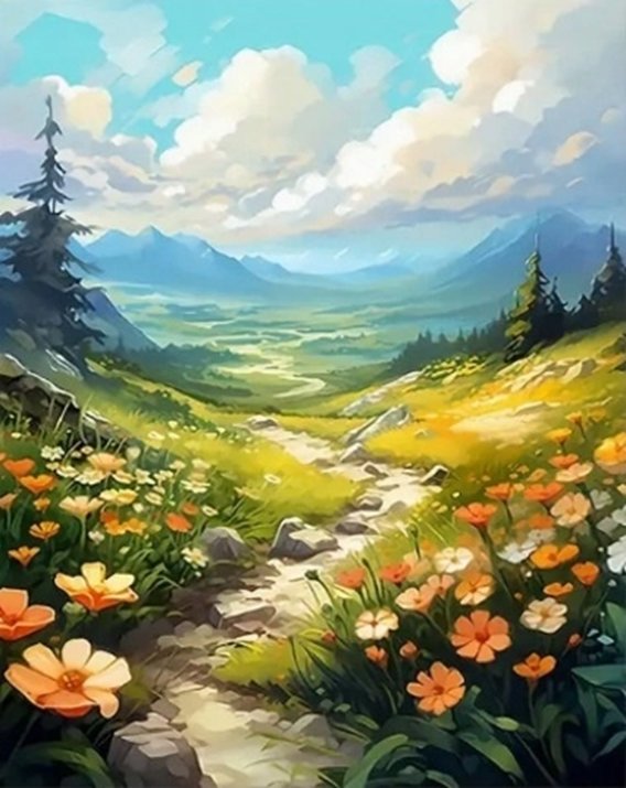 Norimpex Kvetinová horská cesta 30 × 40 cm