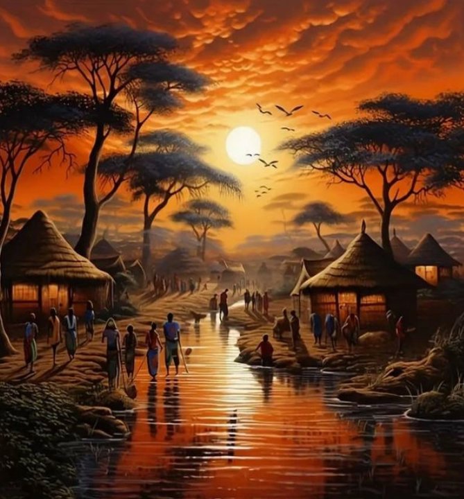 Norimpex Západ slnka v Afrike 30 × 40 cm