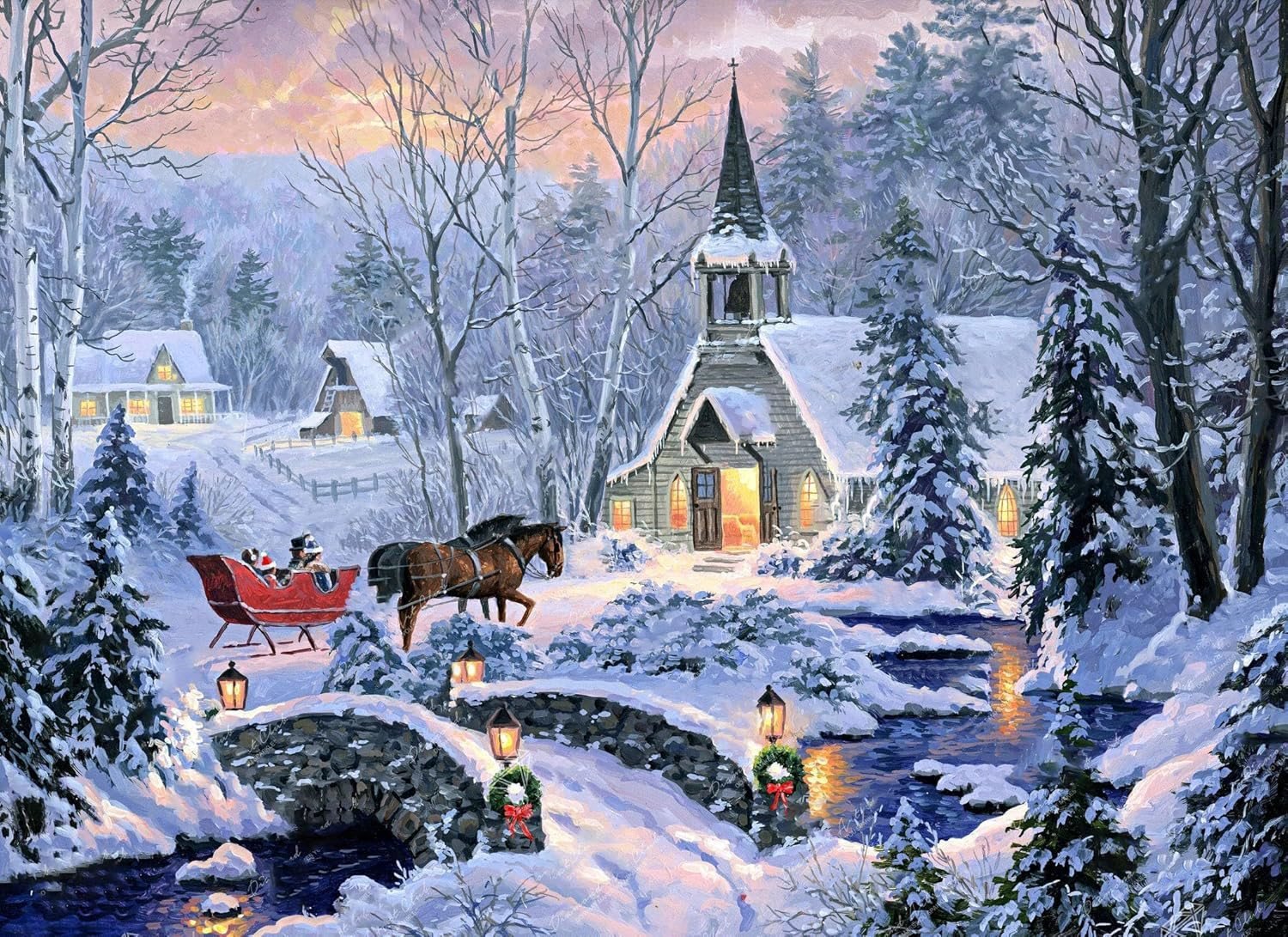 Norimpex Vianočná jazda kočom 80 × 40 cm
