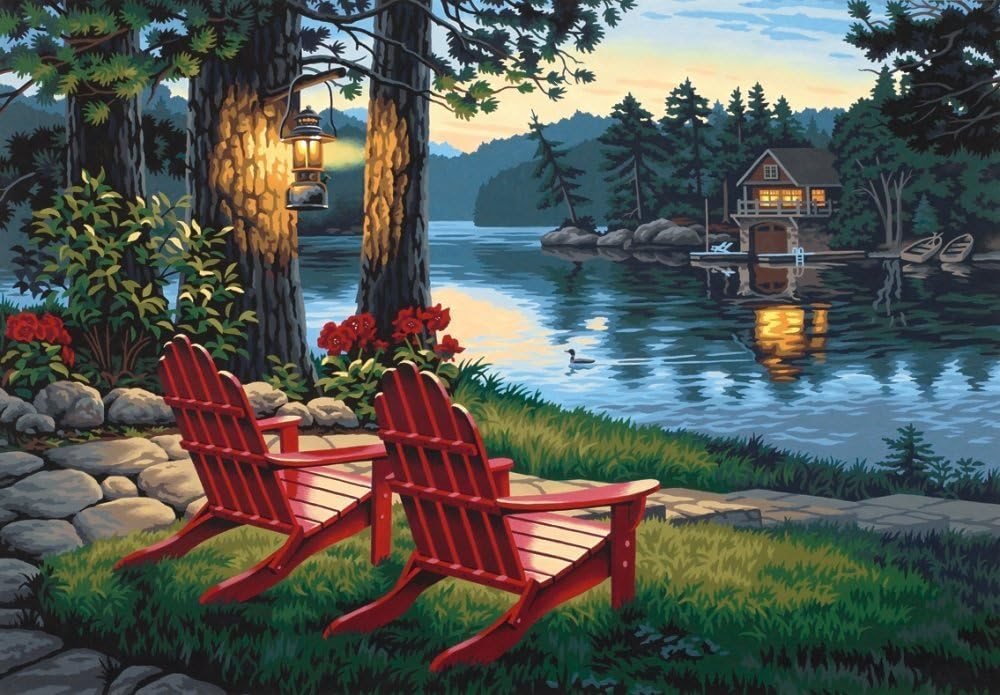 Norimpex Posedenie pri jazere 30 × 40 cm