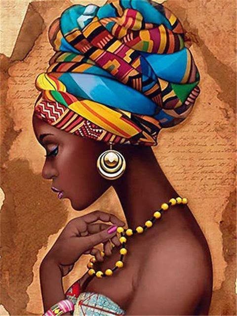 Norimpex Africká žena v turbane 30 × 40 cm