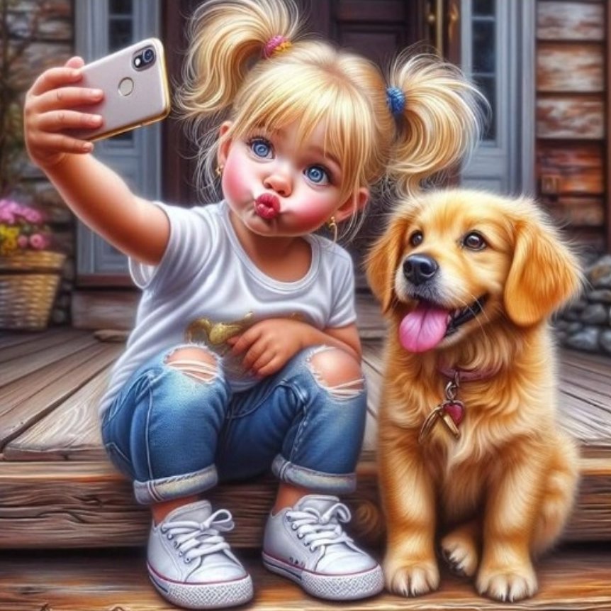 Norimpex Selfie so psíkom 30 × 40 cm