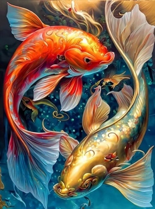 Norimpex Rybí Jin Jang 30 × 40 cm