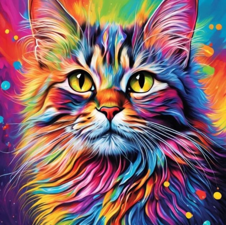 Norimpex Portrét farebného mačiatka 30 × 40 cm