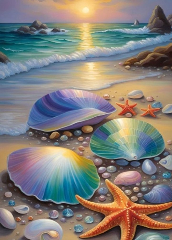 Norimpex Mušle a hviezdice 30 × 40 cm