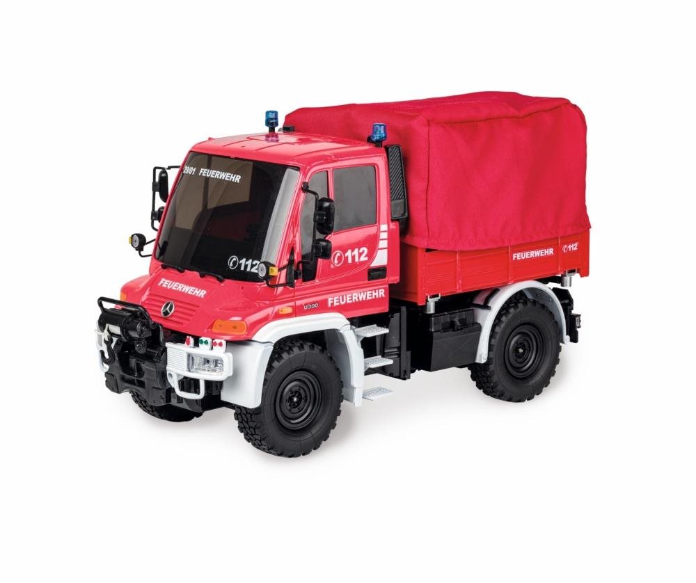 Tamiya-Carson auto MB Unimog U300 1 : 12 hasiči