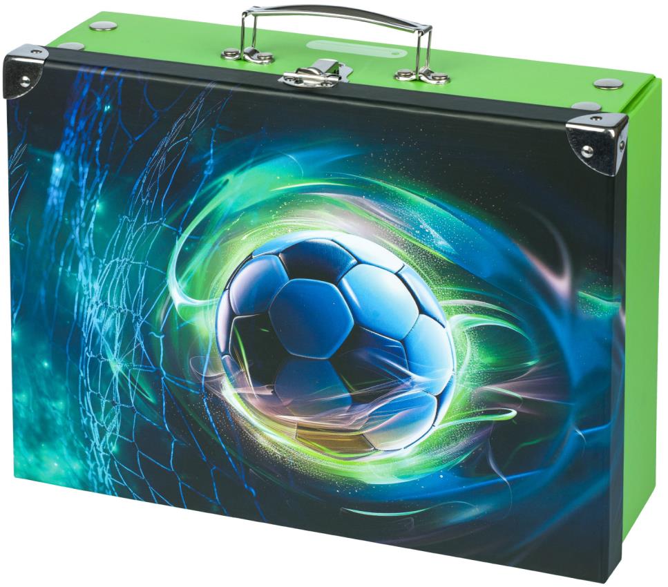 BAAGL Skladací školský kufrík Futbal Lopta s kovaním