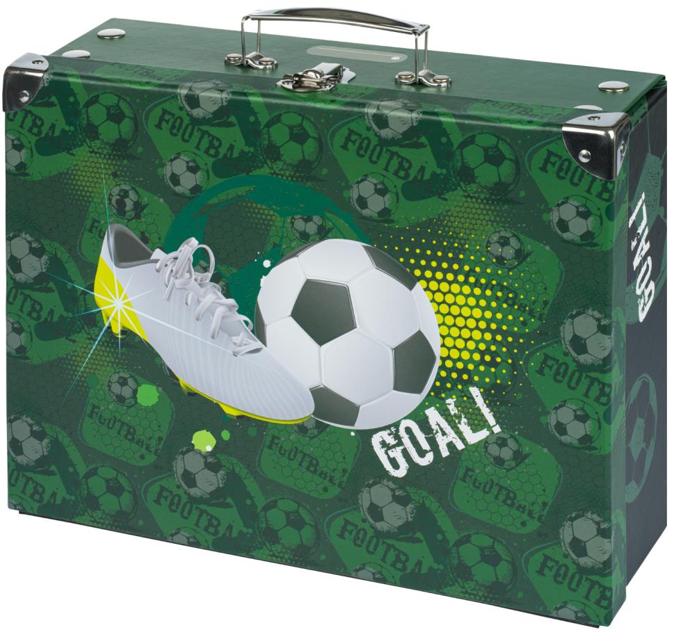 BAAGL Skladací školský kufrík Futbal s kovaním