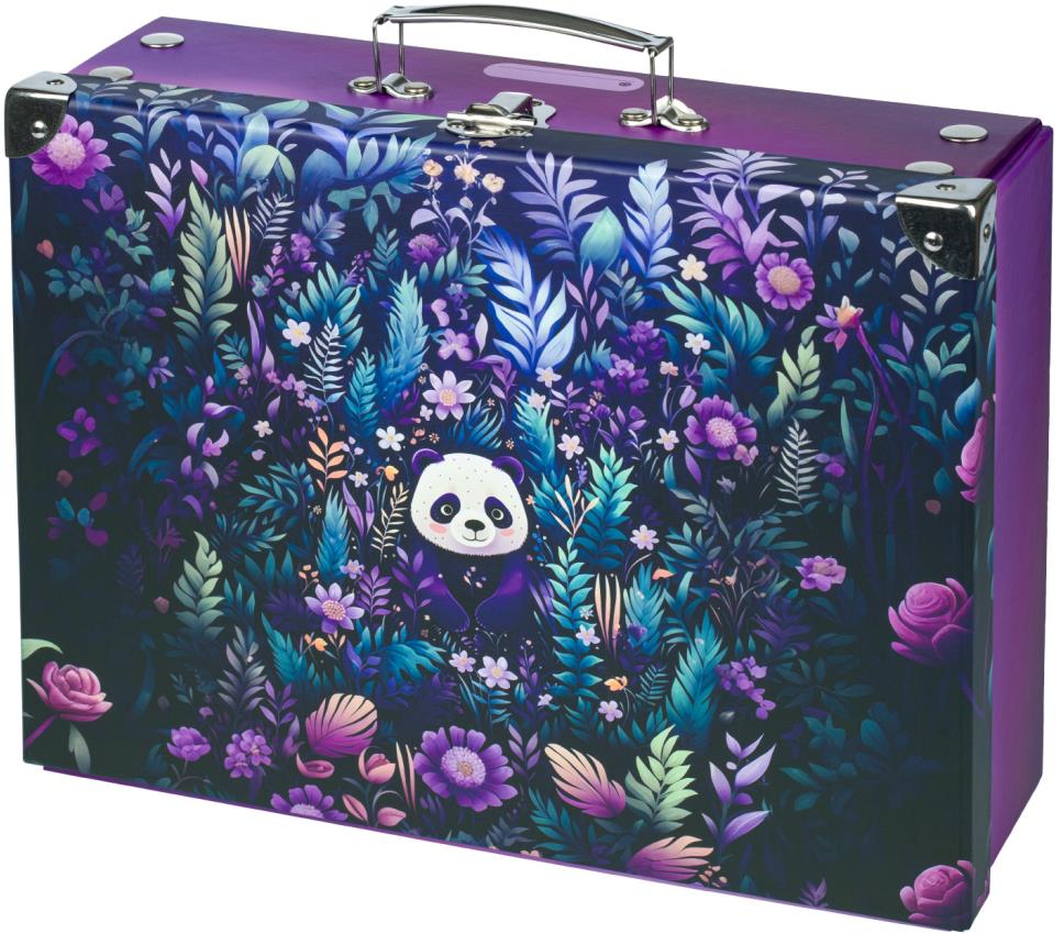 BAAGL Skladací školský kufrík Jungle Panda s kovaním