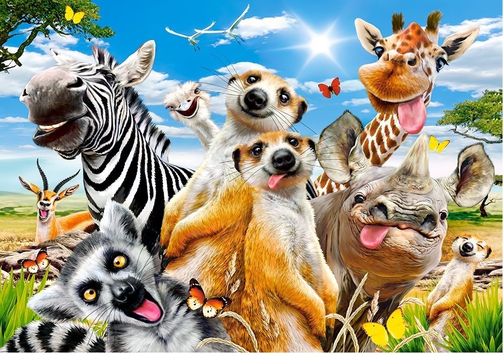CASTORLAND Puzzle Africké selfie 500 dielikov