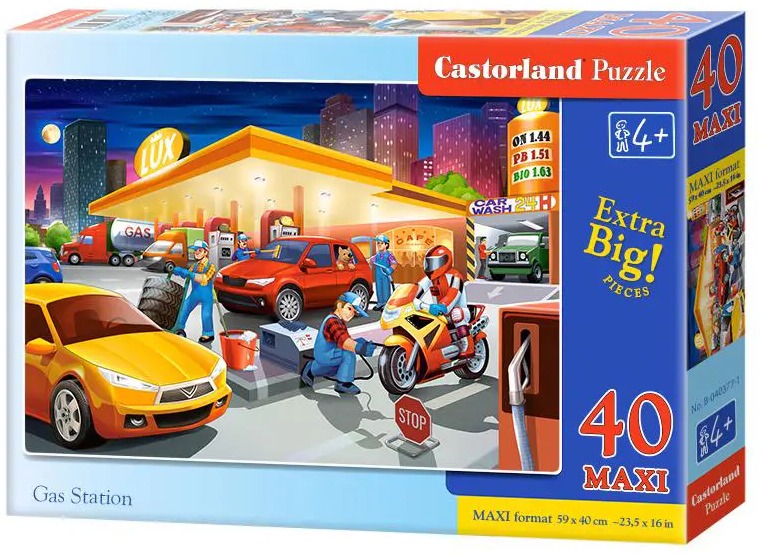 CASTORLAND Puzzle Čerpacia stanica MAXI 40 dielikov