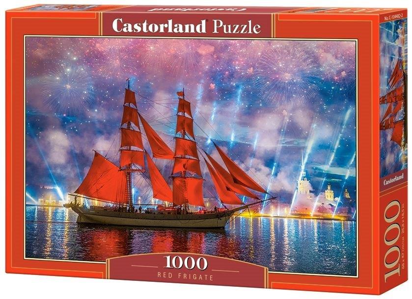 CASTORLAND Puzzle Červená fregata 1000 dielikov