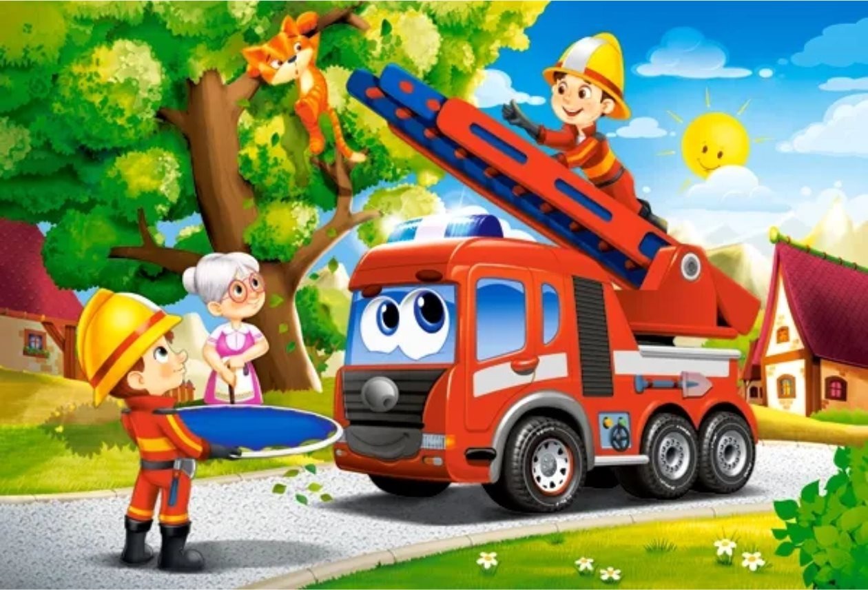 CASTORLAND Puzzle Hasiči v akcii MAXI 40 dielikov
