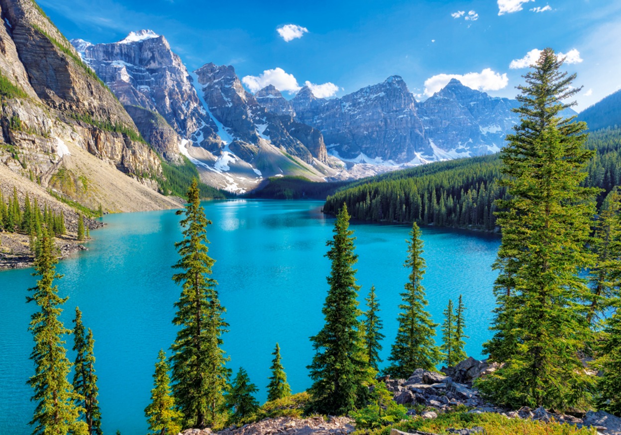 CASTORLAND Puzzle Jar pri jazere Moraine, Kanada 500 dielikov