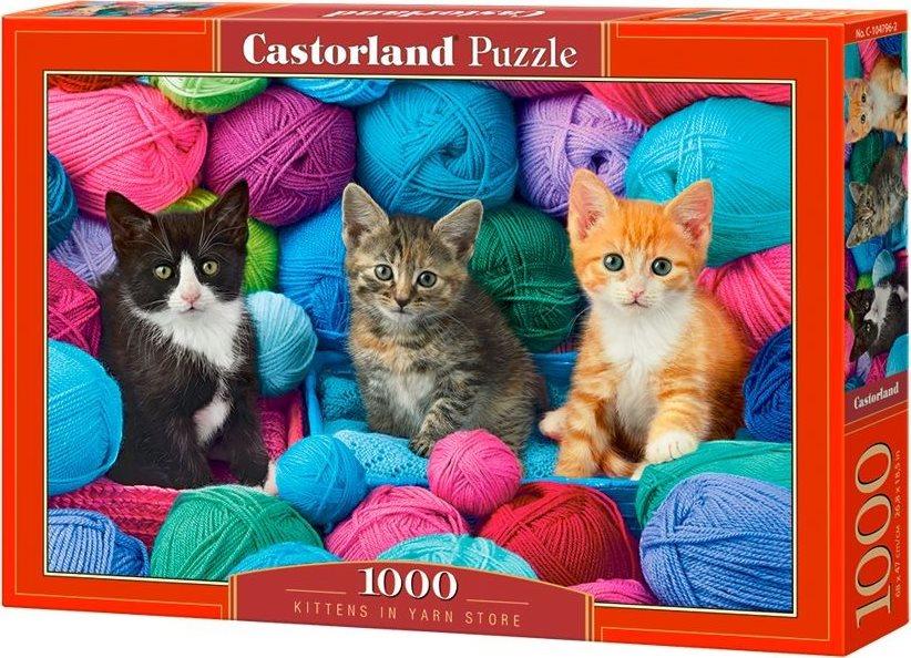 CASTORLAND Puzzle Mačiatka v obchode s priadzou 1000 dielikov