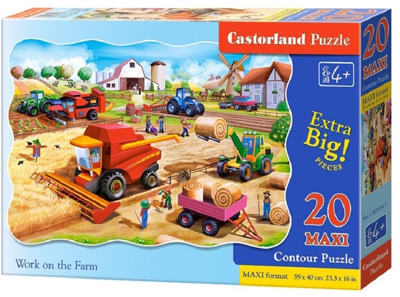 CASTORLAND Puzzle Práca na farme MAXI 20 dielikov