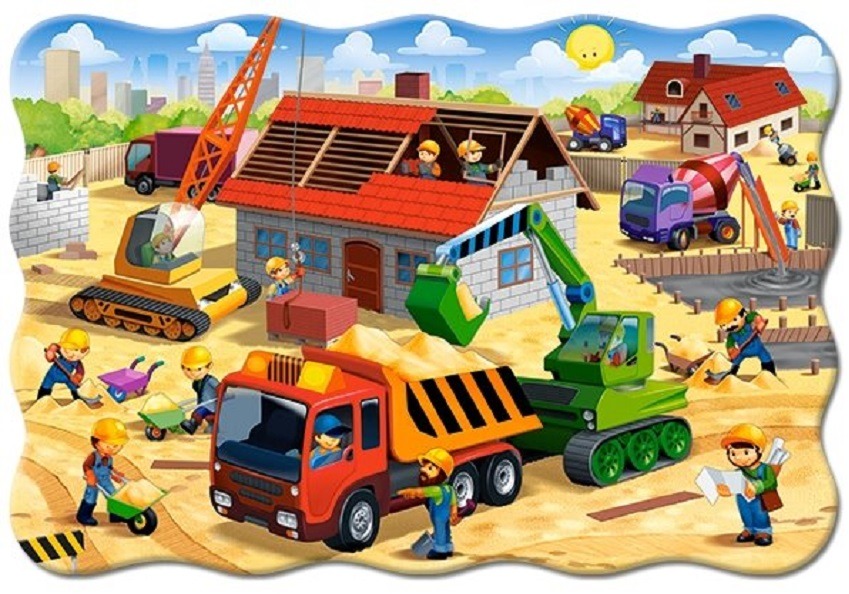 CASTORLAND Puzzle Stavba domu MAXI 20 dielikov