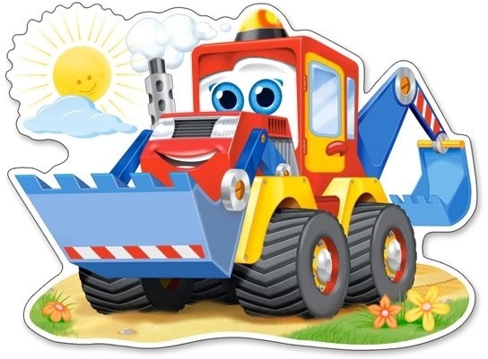 CASTORLAND Puzzle Veselý bager MAXI 12 dielikov